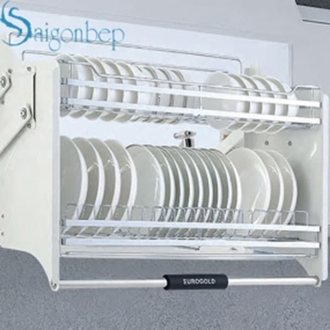 Giá nâng hạ chén đĩa inox bóng mạ crom eurogold EUI190