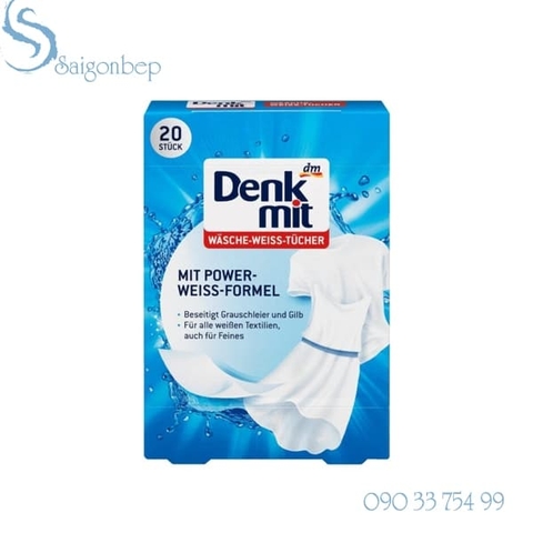 Miếng giặt tẩy trắng quần áo Denkmit 20 miếng