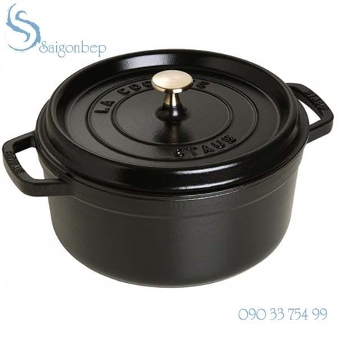 Nồi gang Staub Black Round 16 - 1101625