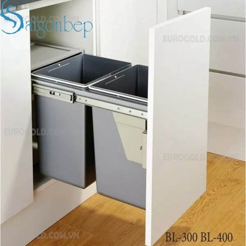 Thùng rác gắn cánh âm tủ bếp Eurogold BL300