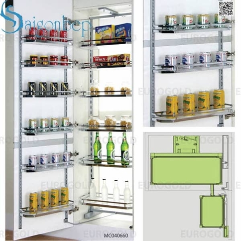 Tủ khô inox 4 tầng cánh mở Eurogold MC040445