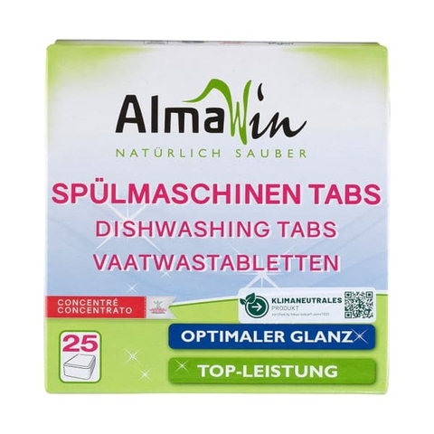Viên rửa bát Almawin hữu cơ hương chanh 25 Viên