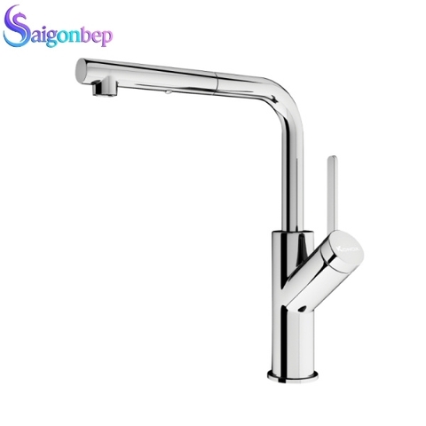 Vòi rửa bát Konox dây rút Artan Chrome