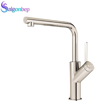 Vòi rửa bát Konox dây rút Artan Nickel