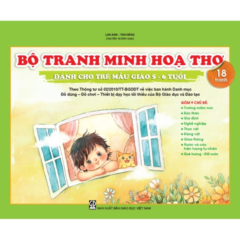 Bộ tranh minh hoạ thơ dành cho trẻ MG 5 - 6 tuổi
