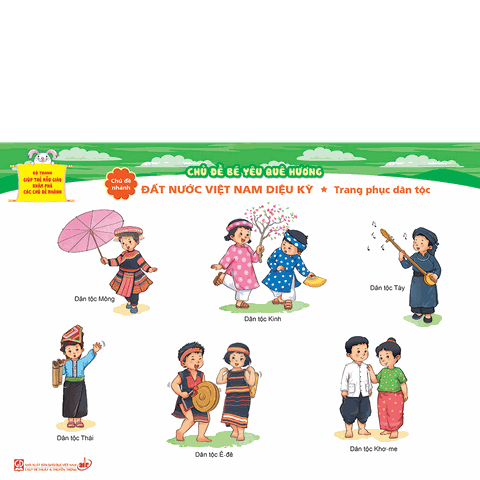 Bộ tranh giúp trẻ mẫu giáo khám phá các chủ đề nhánh - Chủ đề Bé yêu quê hương