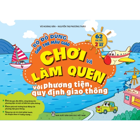 Bộ đồ dùng giúp trẻ mẫu giáo chơi và làm quen với phương tiện, quy định giao thông