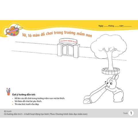 Bộ tranh cô hướng dẫn trẻ 5 – 6 tuổi hoạt động tạo hình (Theo chương trình giáo dục mầm non)