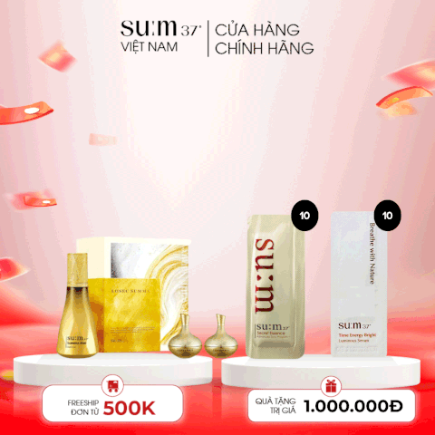 Bộ Tinh chất vàng Siêu Dưỡng Chất chống lão hóa Su:m 37 Losec summa Elixir Essence 4pcs