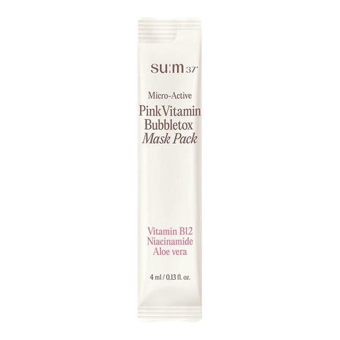 Mặt Nạ Sủi Bọt Sum37 Micro Active Pink Vitamin Bubbletox Mask Pack 4ml