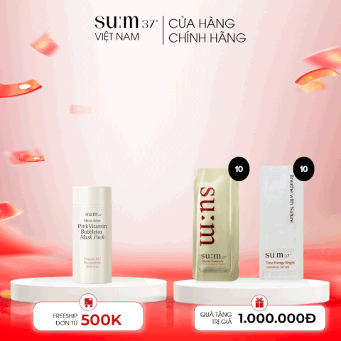 Mặt Nạ Sủi Bọt Sum37 Micro Active Pink Vitamin Bubbletox Mask Pack