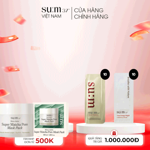 Mặt Nạ Trà Xanh Sum37 Micro Active Super Matcha Pore Mask Pack