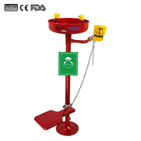 Bồn rửa mắt khẩn cấp gắn sàn