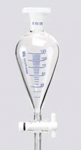 Phễu chiết quả lê khóa Teflon GLASSTAO