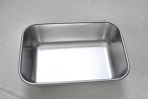 Khay inox viền nhỏ sâu lòng đựng đồ đa năng