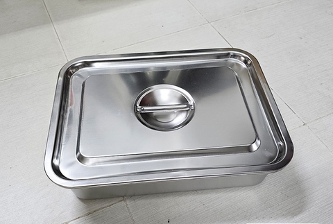 Khay inox có nắp nhiều cỡ