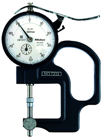 Đồng hồ đo độ dày cơ khí, 0-10mm, 0,01mm