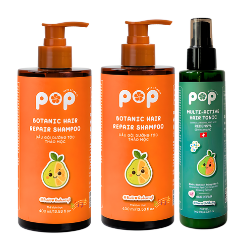 Combo Gội Xả Xịt Dưỡng Chất POP