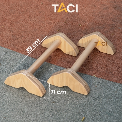 Parallettes - Dụng Cụ Tập Hít Đất, Chống Đẩy Bằng Gỗ Plywood vs Beech Cao Cấp