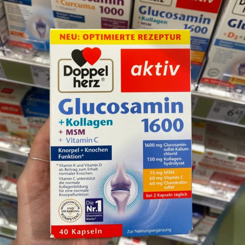 TPCN Glucosamin 1600 + Collagen + MSM + Vitamin C Doppelherz 40 v