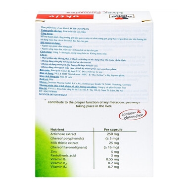 Viên uống Liver Complex Doppelherz Aktiv – Giải độc gan, tăng cường chức năng gan (30 viên)