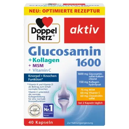 TPCN Glucosamin 1600 + Collagen + MSM + Vitamin C Doppelherz 40 v