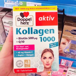 Viên uống Doppelherz Kollagen 1000 Biotin Q10 30 viên của Đức