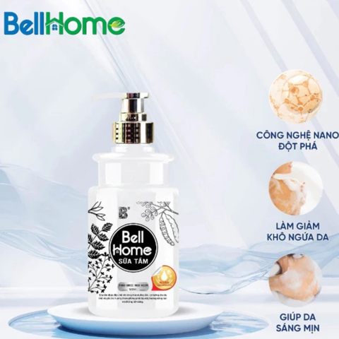 Sữa tắm BELL ĐỨC BIO NANO 500ml Chai Pết tròn Trắng Mới