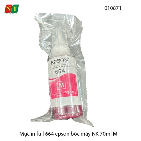 Mực in nhập khẩu 664 – Magenta (M) màu đỏ 70ml – Dùng cho máy in phun Epson L-Series – Hàng nhập khẩu – Full VAT