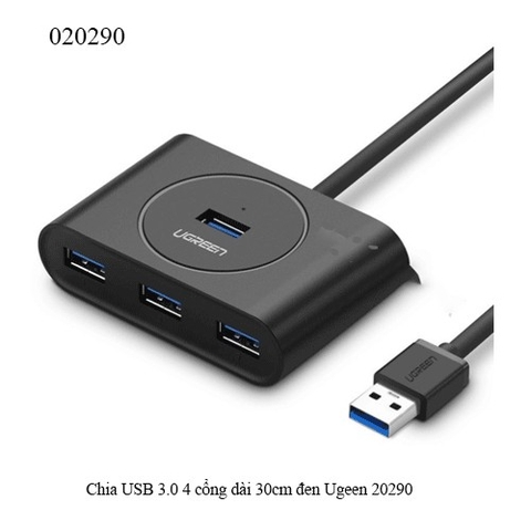 Chia USB 3.0 4 cổng dài 30cm đen Ugeen 20290