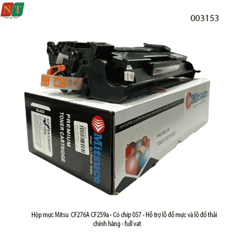 Hộp mực Mitsuco CF276A / CF259A – Có chip 057 / 76A – Hỗ trợ lỗ đổ mực & đổ thải – Full VAT