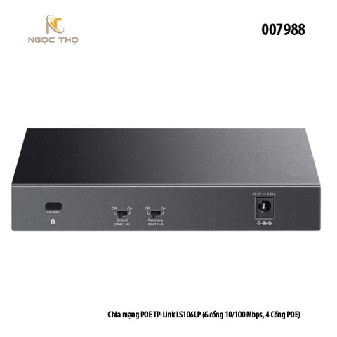 Chia mạng POE TP-Link LS106LP – 4 cổng 10/100Mbps + 2 Uplink – Switch PoE TP-Link LS106LP - chính hãng - full vat