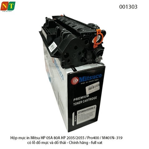Hộp Mực In Mitsuco HP CE505A / CF280A / Canon CRG-319 (Mực 05A – 80A – Có lỗ đổ mực & đổ thải – Chính hiệu – Full VAT