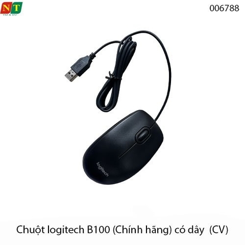 Chuột có dây Logitech B100 – USB Plug & Play – 800 DPI – Chính hãng | Full VAT