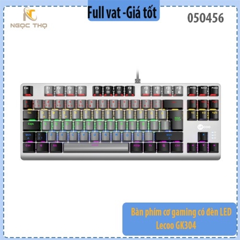 Bàn phím cơ gaming Lecoo GK304 RGB – Brown Switch – TKL 87 phím – Xám đen cá tính – Hàng chính hãng – Full VAT