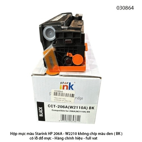 Hộp mực màu Starink HP 206A – W2110A / W2111A / W2112A / W2113A  Không chip – Có lỗ đổ mực – Hàng chính hiệu – Full VAT