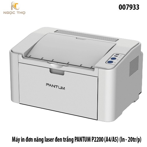 Máy in laser đơn năng đen trắng Pantum P2200 – Máy in laser đen trắng 20ppm, kết nối USB – Chính hãng