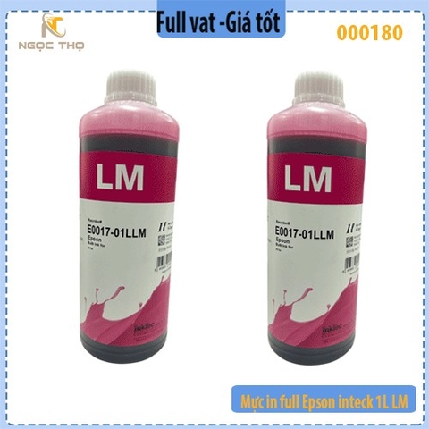 Mực in full InTeck 1L – Màu đỏ nhạt - LM - dùng cho máy in phun Epson - Chính hiệu Inteck- Full vat