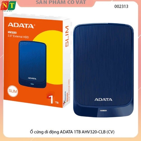 Ổ cứng di động ADATA 1TB AHV320-CLB - Ổ cứng cắm ngoài di động ADATA 1TB AHV320-CLB - Hàng chính hãng - Full vat