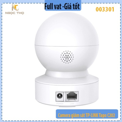 Camera Wi-Fi TP-LINK Tapo C202 – 1080p, Quay Quét 360°, Đàm Thoại 2 Chiều – Hàng chính hãng – Full VAT