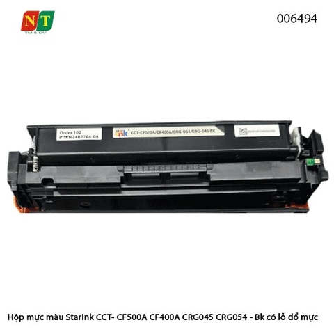 Hộp Mực Màu Starink CF500A / CF400A / CRG045 / CRG054 – Black – Có Lỗ Đổ Mực – Tích Hợp Chíp 202A– chính hiệu Full VAT