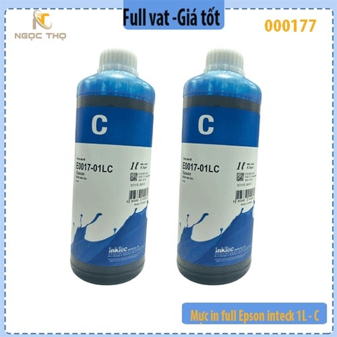 Mực in full InTeck 1L – Màu xanh - C - dùng cho máy in phun Epson - Chính hiệu - Full vat