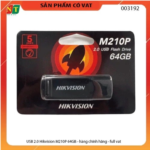 USB 2.0 Hikvision M210P 64GB - hàng chính hãng - full vat