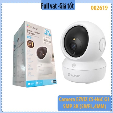 Camera EZVIZ CS-H6C G1 3K (5MP) – Quay quét 360° – Có màu ban đêm – Đàm thoại 2 chiều – Chính hãng – Full VAT