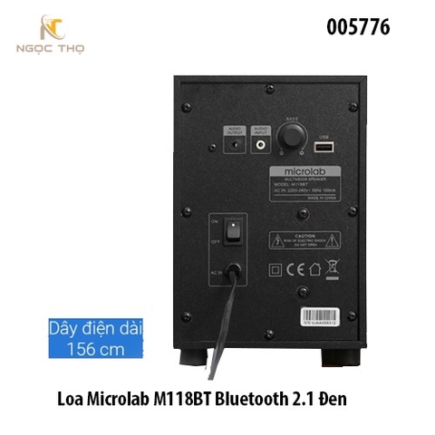 Loa Microlab M118BT Bluetooth 2.1 – công suất 40W – âm trầm mạnh mẽ – chính hãng – full VAT