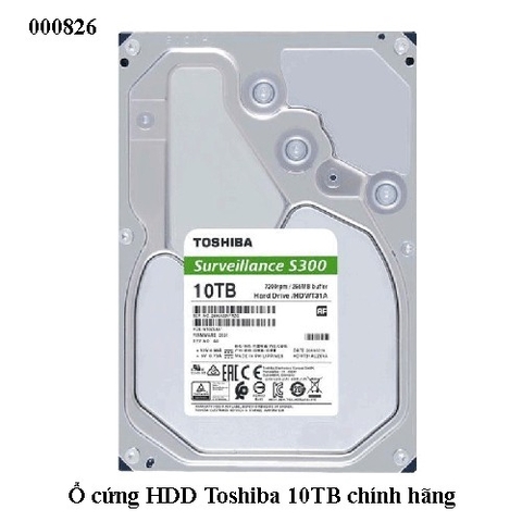 Ổ Cứng HDD Toshiba 10TB – 3.5 SATA III 6Gb/s – 7200rpm, Cache 256MB – Chính Hãng – Full VAT