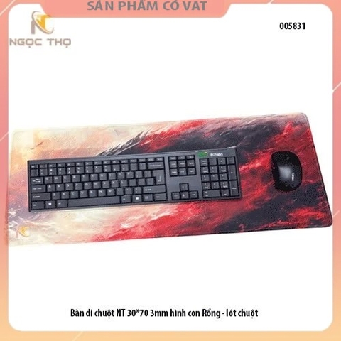 Bàn di chuột NT 30*70 3mm hình con Rồng - lót chuột