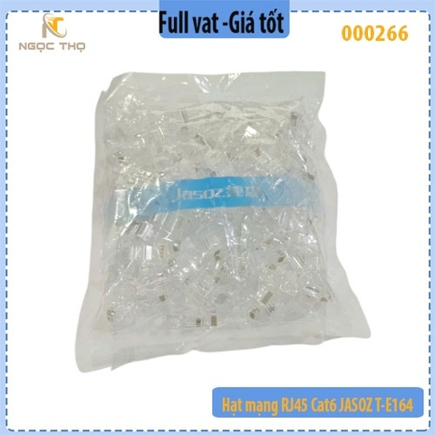Hạt mạng Cat6 Hộp 100C Chân Đồng Mạ Vàng 1U Jasoz T-E164 - hàng chính hãng - full vat