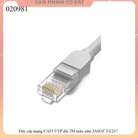 Dây cáp mạng CAT5 UTP dài 3M màu xám JASOZ T-E217