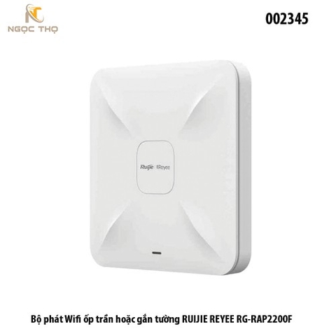 Bộ phát Wi‑Fi Ruijie Reyee RG‑RAP2200(F) – Ốp trần/treo tường – AC1300 (1267Mbps) Dual Band – 110 user – Quản lý Cloud